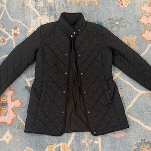 Lands’ End Women's Quilted Black Jacket